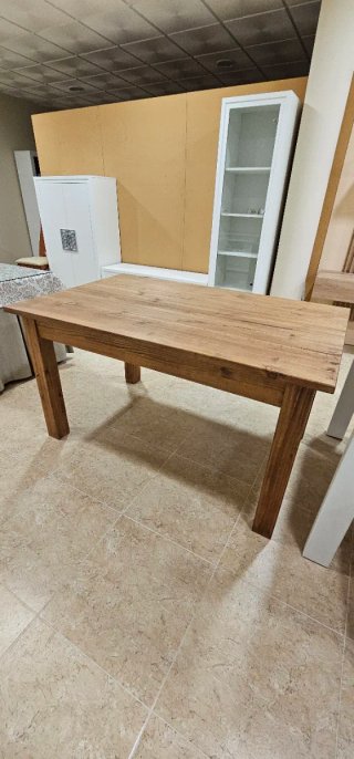 Mesa comedor extensible rústica madera