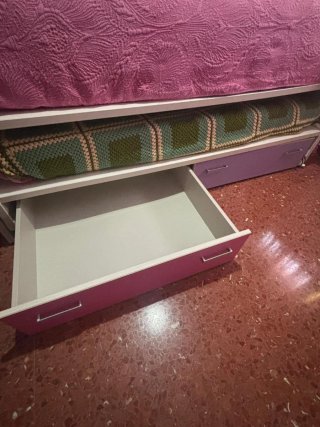 Cama Nido 90 con 2 Cajones y Colchón