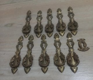 Tiradores Muebles Latón Barniz (10 uds)