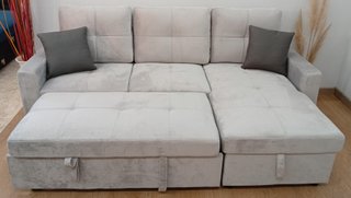 ·Sofá ·Cama "PAU", ·Terciopelo, Cómodo. ¡OFERTA!