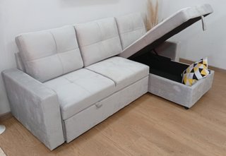 ·Sofá ·Cama "PAU", ·Terciopelo, Cómodo. ¡OFERTA!