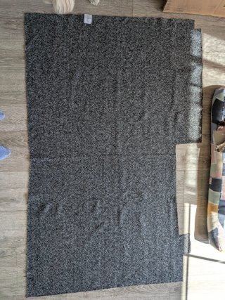 Retal tejido punto gris