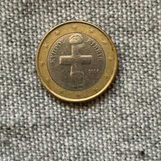 Moneda 1 Euro Chipre 2008