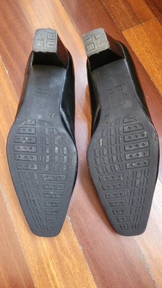 Zapatos Pitillos Tacón Talla 39 Negros