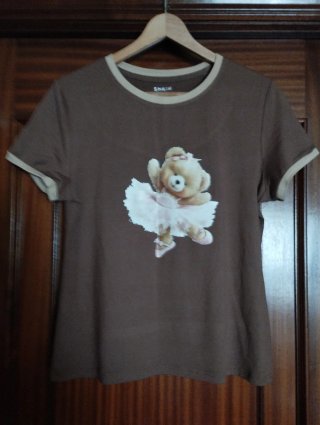 Camiseta T-Shirt Talla L Oso Bailarina