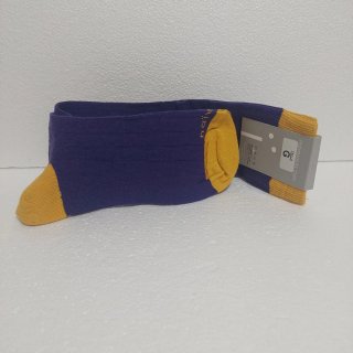 Calcetines Naive Caña Alta Morado y Amarillo