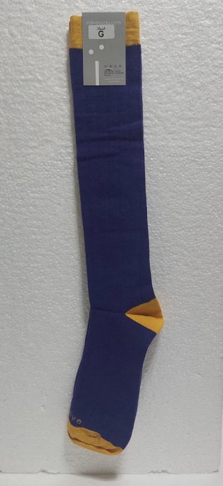 Calcetines Naive Caña Alta Morado y Amarillo