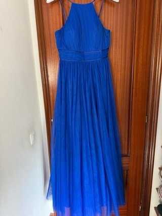 Vestido largo azul de fiesta