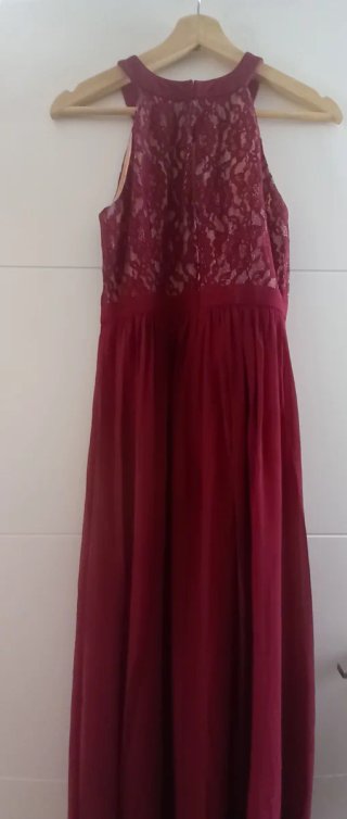 Vestido largo invitada rojo