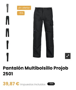 Pantalón de trabajo PROJOB azul marino Talla M