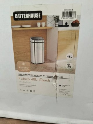 Cubo de basura apertura automática 39,5x28x57 cm CatterHouse Futuro 48L