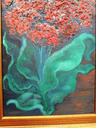Cuadro flores pintura acuarela