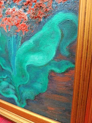Cuadro flores pintura acuarela