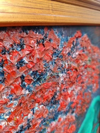 Cuadro flores pintura acuarela