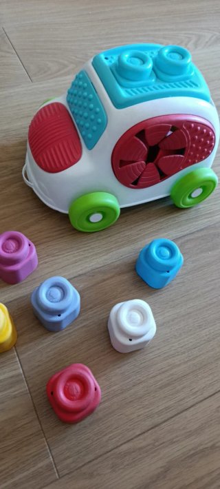 Coche de juguete para bebé con bloques-Soft Clemmy