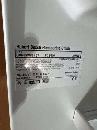 Nevera Bosch no frost de 70cm ancho x170cm alto