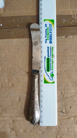 Coltello Manico Argento Lavorato