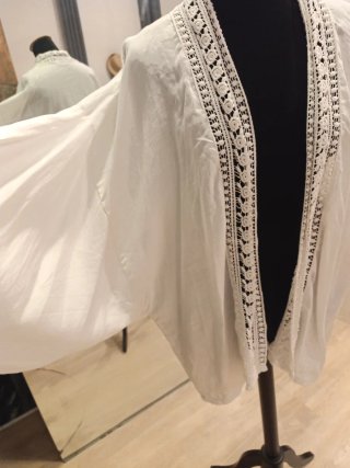 Kimono Verano Blanco Encaje