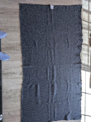 Retal tejido punto azul