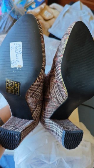 Botines de cuadros T.38