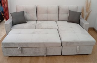 ·Sofá ·Cama "PAU", ·Terciopelo, Cómodo. ¡OFERTA!