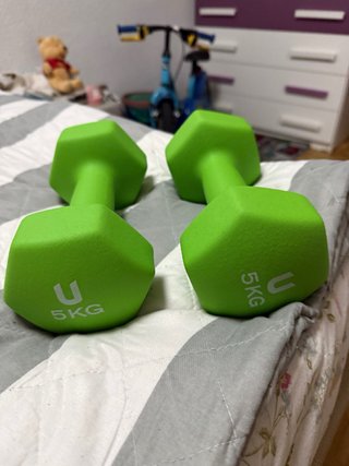 Mancuernas verdes 5kg (par)