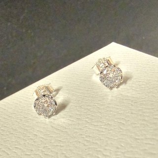 Brincos Pandora Prateados com Brilhante