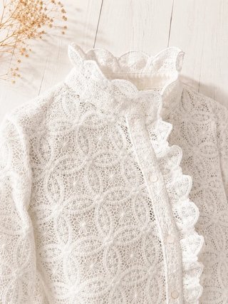 Blusa Sezane encaje blanco