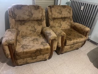 Sofá 3 plazas y 2 sillones 1 plaza retro