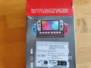 Switch dock RGB con slot joycon e cartucce - Nuovo