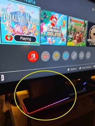 Switch dock RGB con slot joycon e cartucce - Nuovo