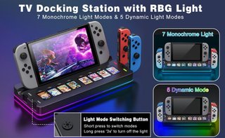 Switch dock RGB con slot joycon e cartucce - Nuovo