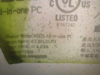Asus All in One PC ET2013IUTI G2030 4GB RAM