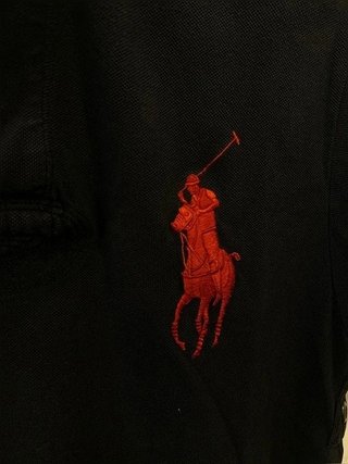 Camisa Deportiva Vintage Custom Fit Ralph Lauren Polo Big Pony Azul Marino Estilo Detroit Chief Keef