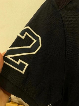 Camisa Deportiva Vintage Custom Fit Ralph Lauren Polo Big Pony Azul Marino Estilo Detroit Chief Keef