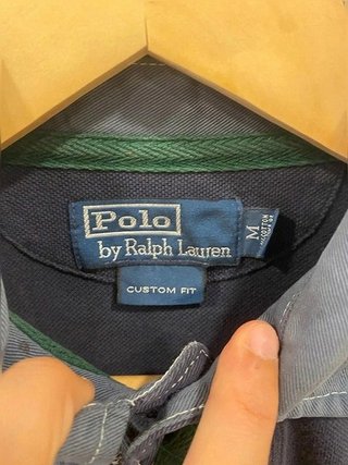 Camisa Deportiva Vintage Custom Fit Ralph Lauren Polo Big Pony Azul Marino Estilo Detroit Chief Keef