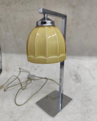 Candeeiro Vintage Opalino Vidro Metal