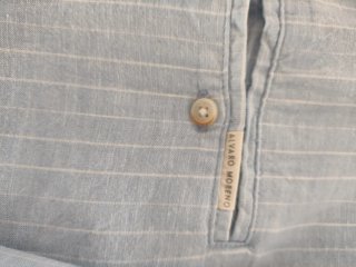 Camisa manga larga de lino Alvaro Moreno azul