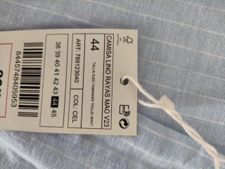 Camisa manga larga de lino Alvaro Moreno azul