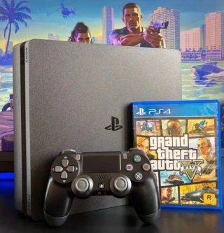PS4 1TB + Mando + GTA V+caja original
