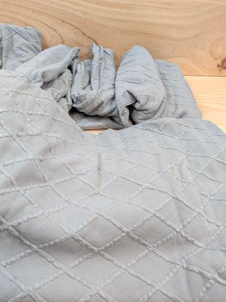 Fundas elásticas para sillas 6 piezas gris plata