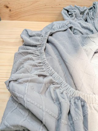 Fundas elásticas para sillas 6 piezas gris plata