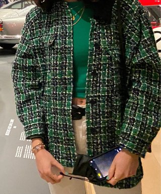 Chaqueta Bimba y Lola cuadros verde