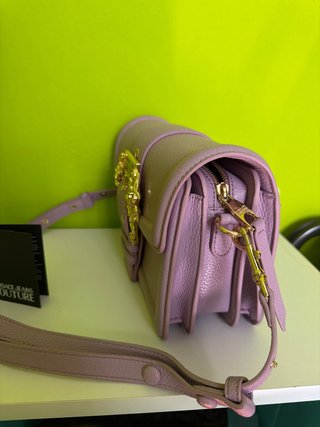 Borsa Versace Jeans Couture lilla fibbia oro