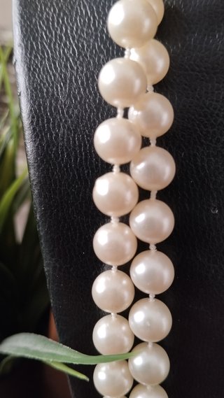 Collar muy largo multiposición de perlas falsas