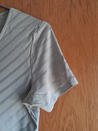 Camiseta M&S gris rayas manga corta