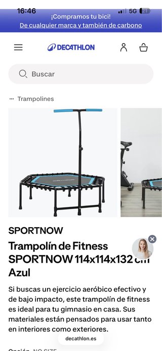 Trampolín de Fitness SPORTNOW Azul