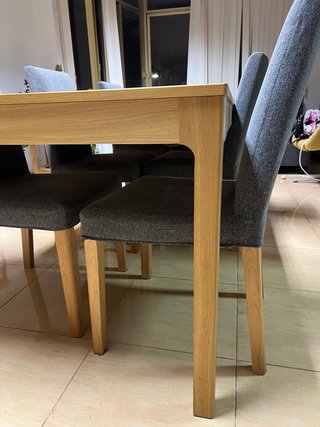 Mesa extensible IKEA + 6 sillas