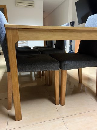 Mesa extensible IKEA + 6 sillas