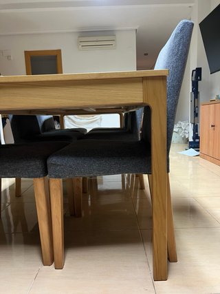 Mesa extensible IKEA + 6 sillas